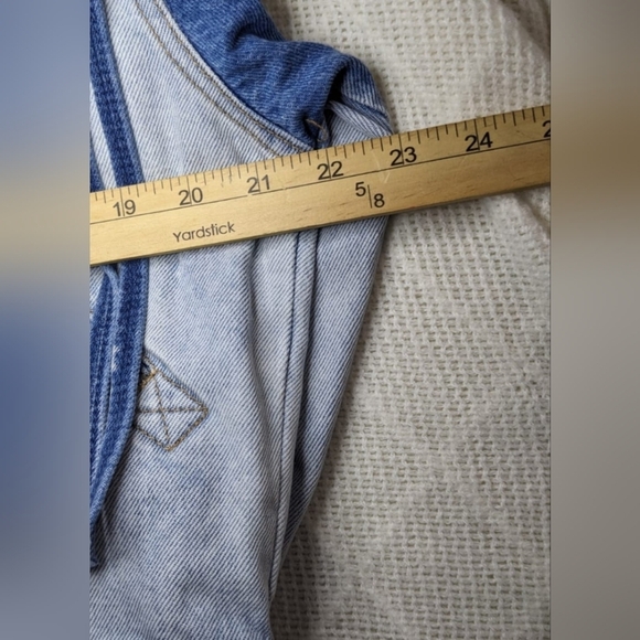 BLANKNYC Bonnaroo Blue Denim Two Tone Fringe Western Jean Jacket Size M - Picture 5 of 11